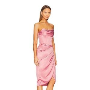 Bardot Jamila corset dress in dusty rose (Revolve)